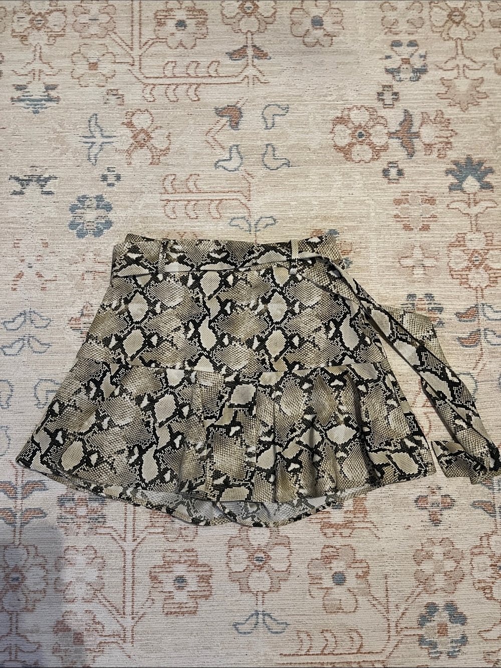 Zara Snake-Print Mini Skirt